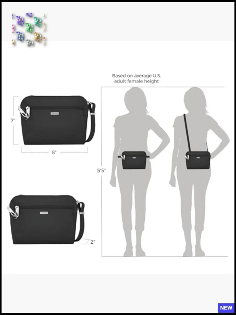 Anti-Theft Convertible Crossbody Waist Pack Travel Security Bag Classic